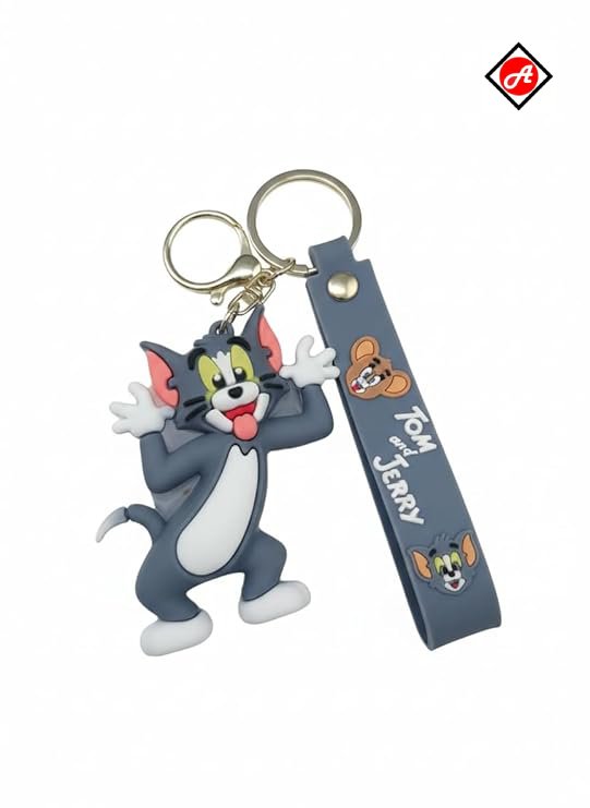 Tom & Jerry Keychain Set (2 Pieces) – Cute Rubber Cartoon Keyrings for Bags & Kids - Image 2