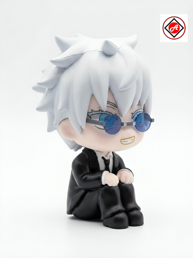 Gojo Satoru Sitting Figure with Glasses (10CM) – Jujutsu Kaisen Collectible Figure (Inspired)