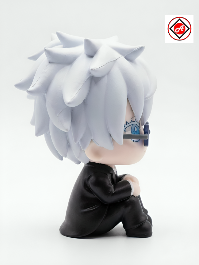 Gojo Satoru Sitting Figure with Glasses (10CM) – Jujutsu Kaisen Collectible Figure (Inspired)
