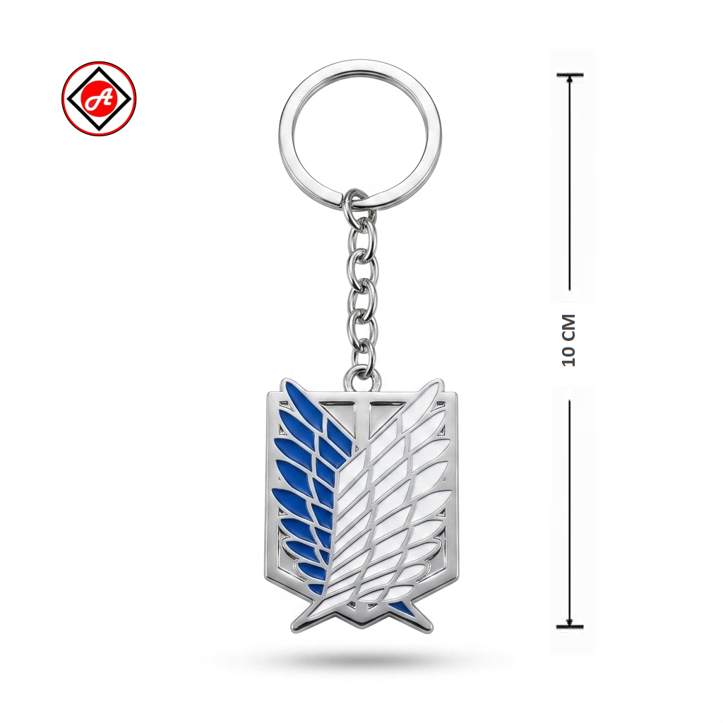 Wings of Freedom Metal Keychain AOT-inspired Survey Corps Emblem Keyring