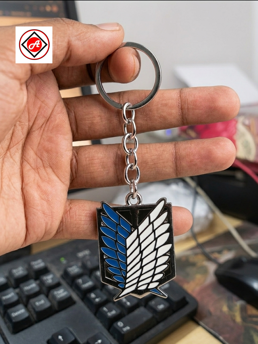 Wings of Freedom Metal Keychain AOT-inspired Survey Corps Emblem Keyring