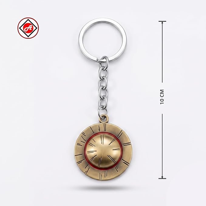 Straw Hat One Piece Inspired Metal Anime Keychain - Image 4